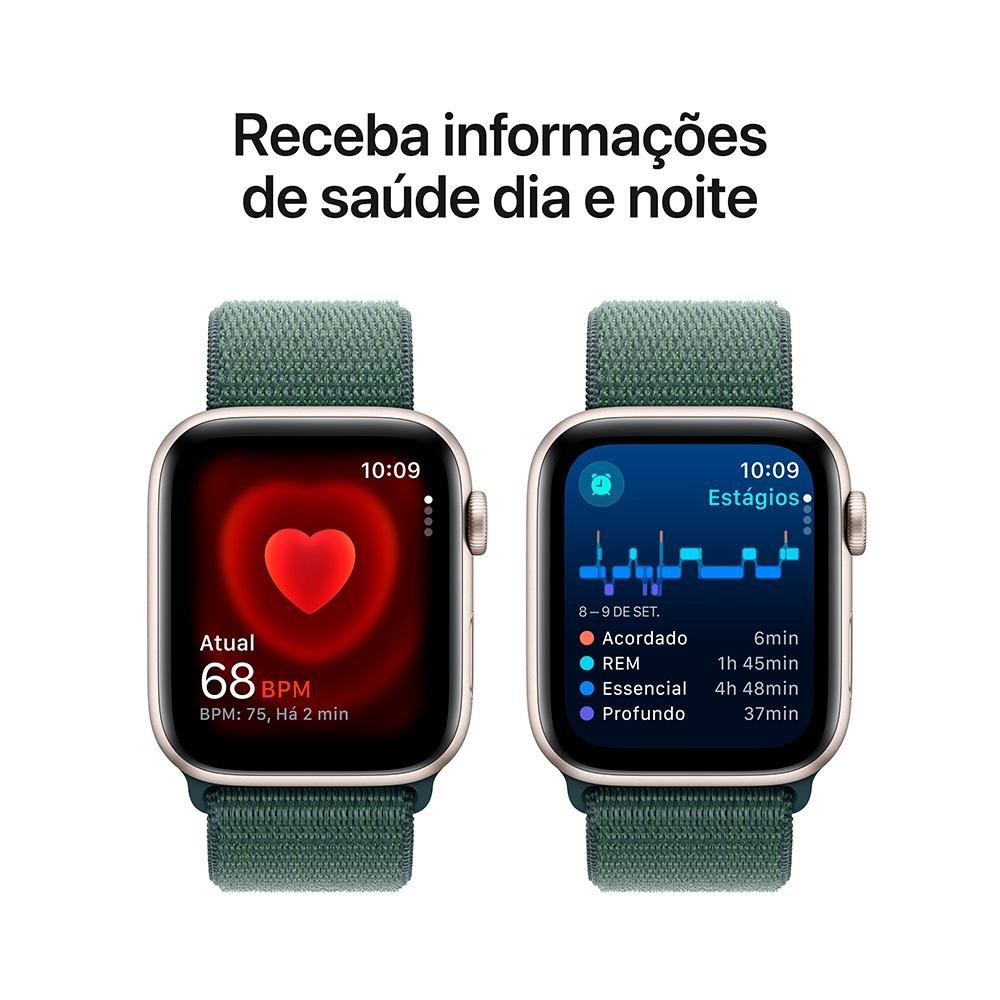 Apple Watch SE GPS, Caixa Estelar 44mm | KaBuM!