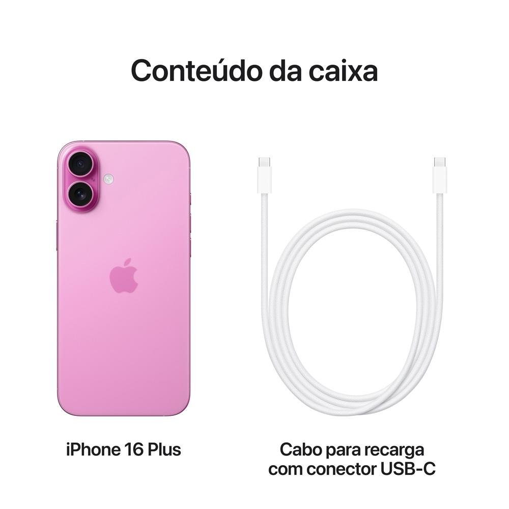 iPhone 16 Plus Apple 256GB Rosa | KaBuM!