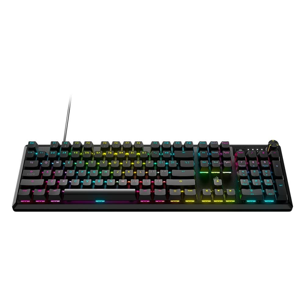 Teclado Gamer Mecânico Corsair K70 Core RGB, Teclas lineares Vermelho, USB 3.0, Preto - CH-910971E-NA