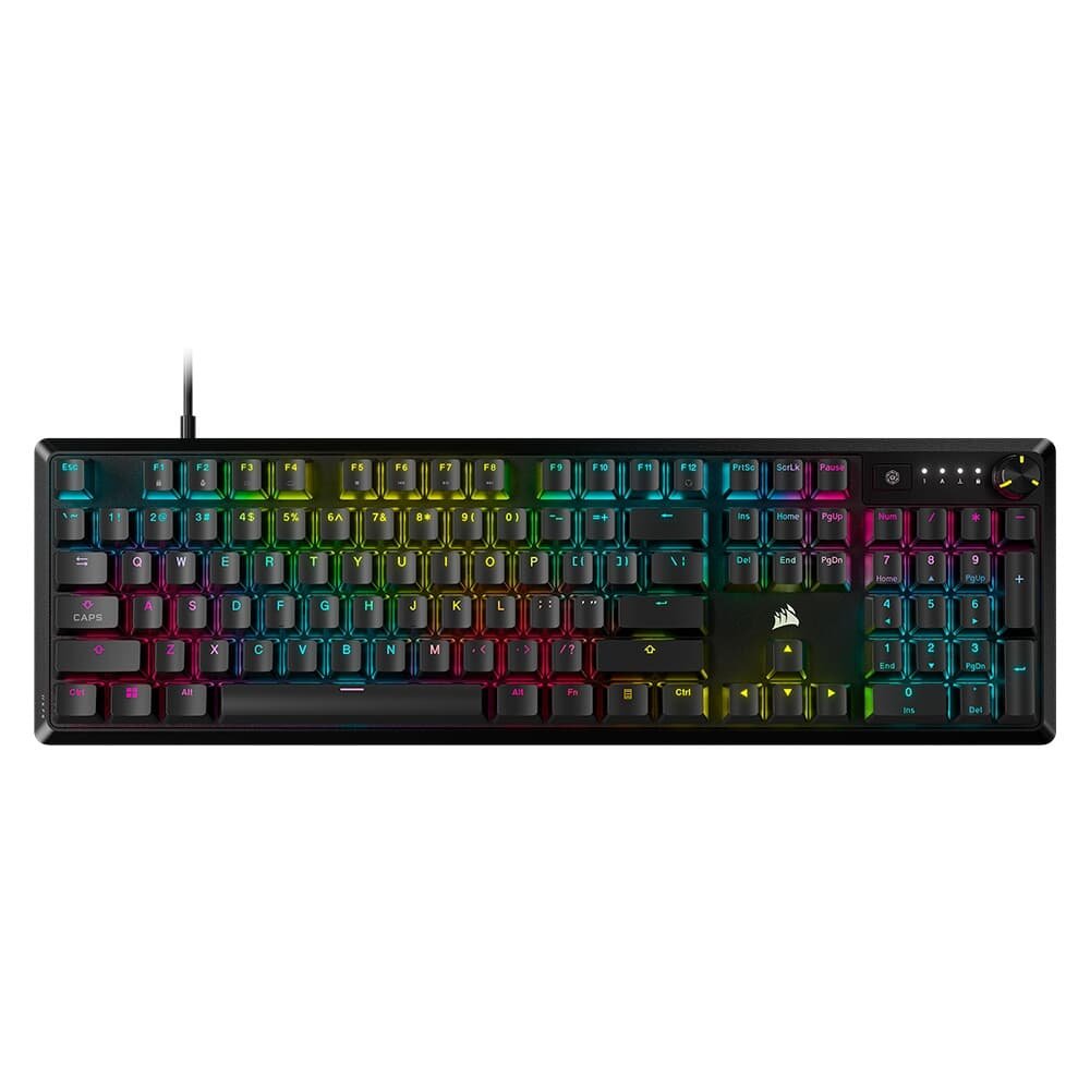 Teclado Gamer Mecânico Corsair K70 Core RGB, Teclas lineares Vermelho, USB 3.0, Preto - CH-910971E-NA