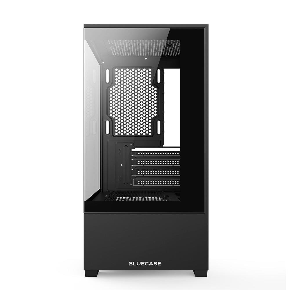 Gabinete Gamer Bluecase BG-054 HIT, Mid tower, Micro ATX e Mini ITX, Frontal e lateral em vidro, USB 3.0, Sem FANs, Preto - BG-054BBX
