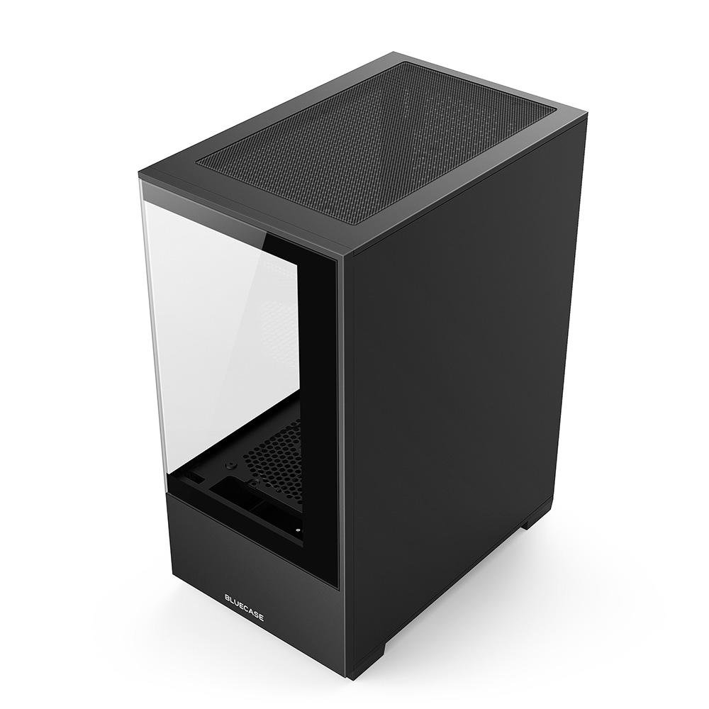 Gabinete Gamer Bluecase BG-054 HIT, Mid tower, Micro ATX e Mini ITX, Frontal e lateral em vidro, USB 3.0, Sem FANs, Preto - BG-054BBX