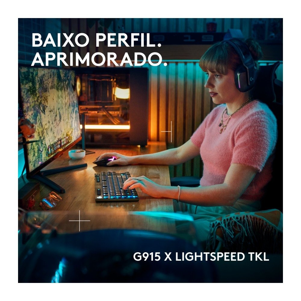 Teclado Logitech G915 X Lightspeed TKL | KaBuM!