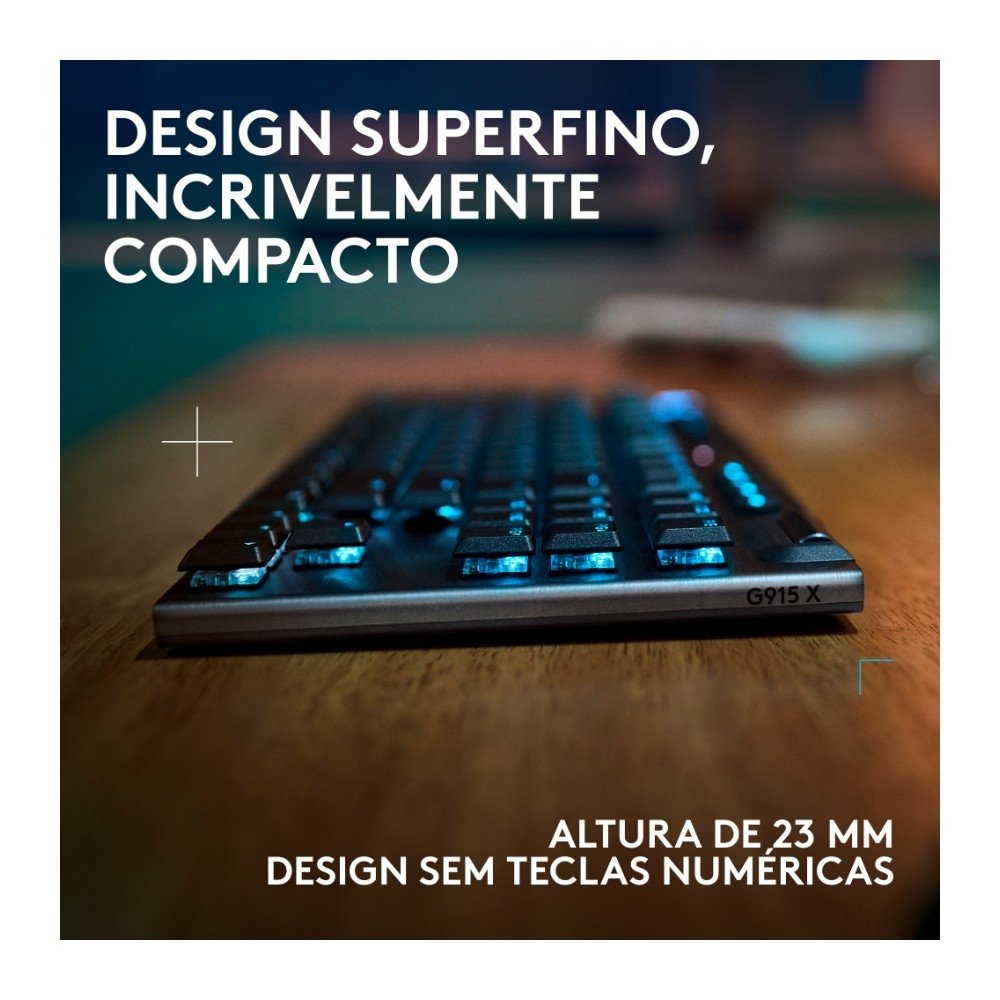 Teclado Logitech G915 X Lightspeed TKL | KaBuM!