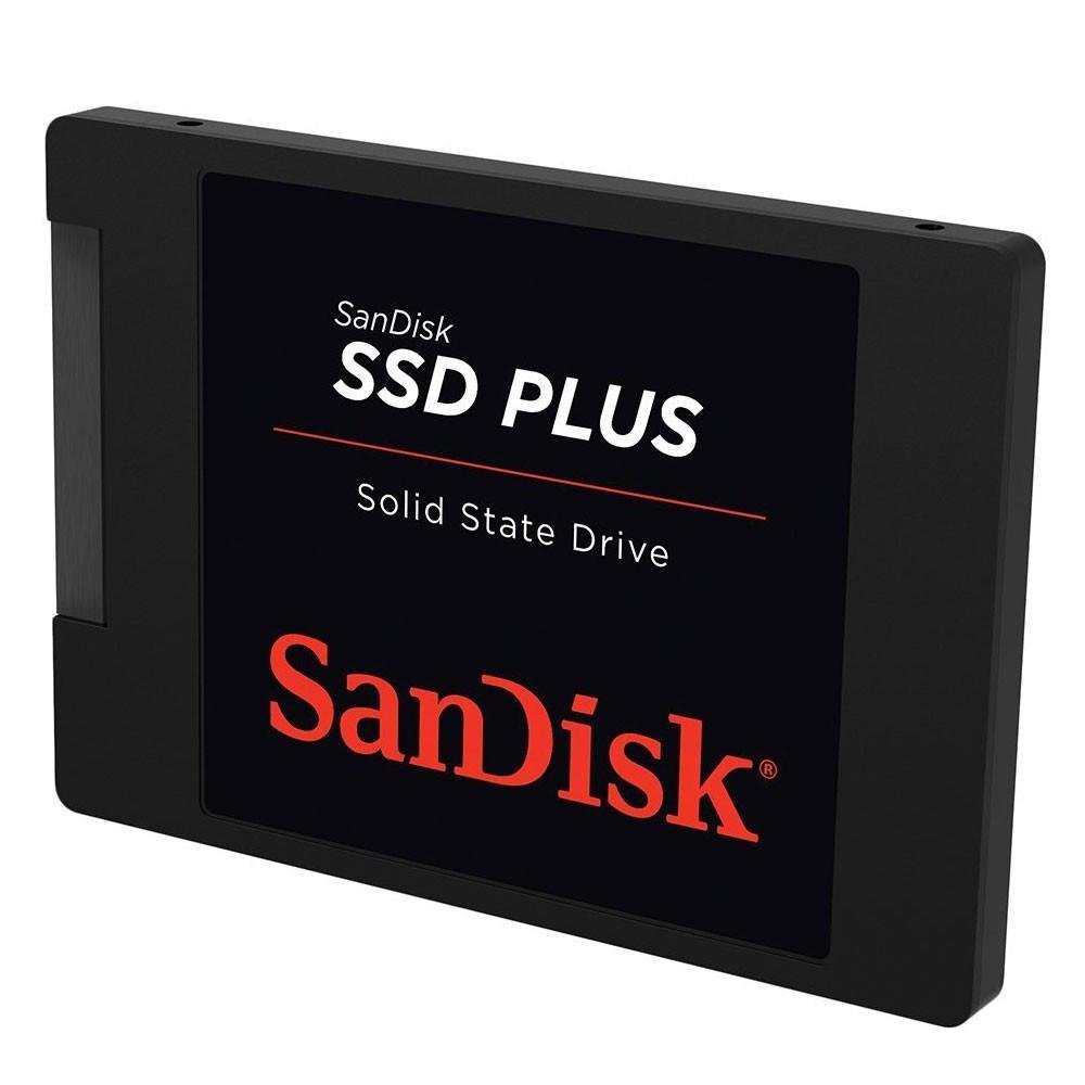 SSD Sandisk PLUS 2.5 SATA 3.0 (6 Gb/s) 240GB Leituras: 520MB/s e Gravações: 350MB/s - SDSSDA-240G-G25