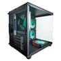 Gabinete Gamer HAYOM, Mini Tower, M-ATX, Lateral e Frontal em vidro, 4x FANs, Preto - GB1796