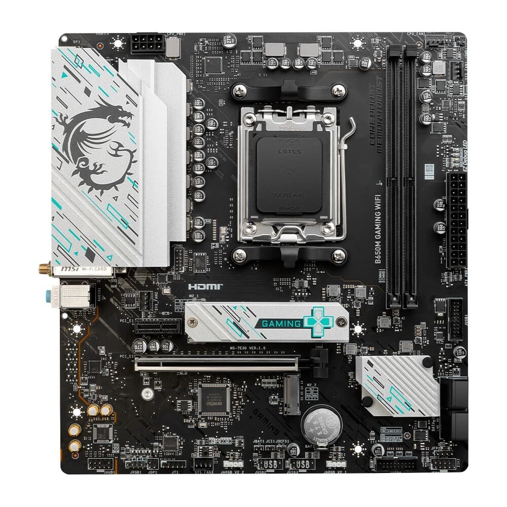 Placa Mãe MSI B650M GAMING WIFI, AMD AM5, mATX, DDR5, Wi-Fi, Preto - B650M GAMING WIFI