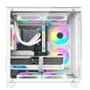 Gabinete Gamer Hyrax HGB750, Mini Tower, M-ATX, Frontal Curvo e Lateral em Vidro Temperado, Sem FANs, Branco - HGB750W