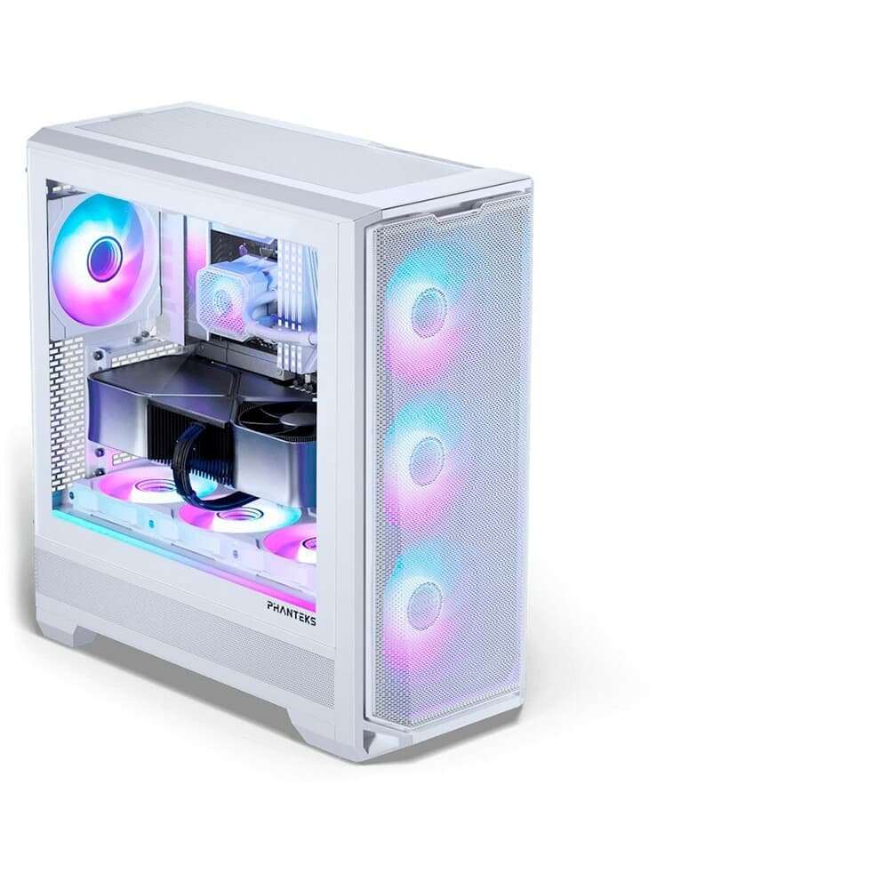 Gabinete Gamer Phanteks Eclipse G400a, Mid Tower, Lateral em Vidro, Com 4 Fan, Branco - PH-EC400GA_DMW01 Gabinete Gamer Phanteks Eclipse G400a, Mid Tower, Lateral em Vidro, Com 4 Fan, Branco - PH-EC400GA_DMW01