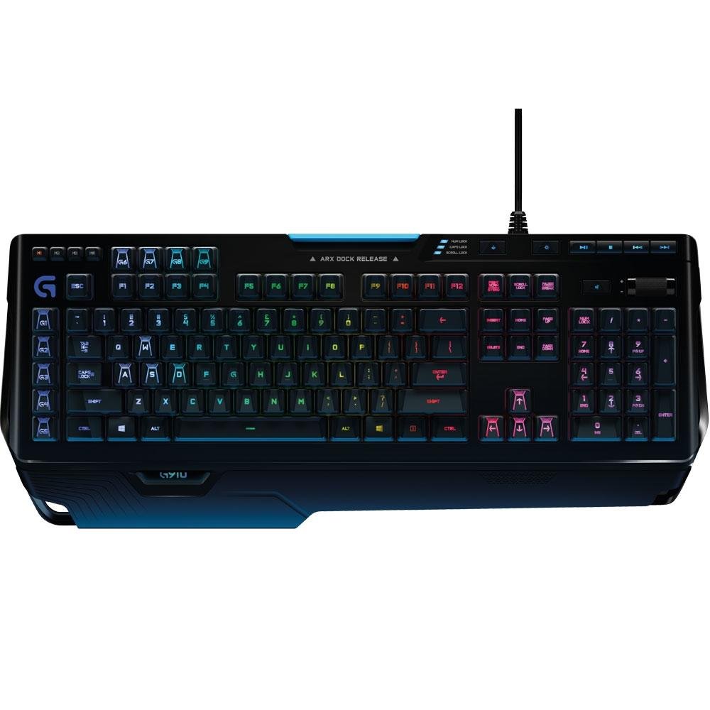 Teclado Mecânico Gamer Logitech G910 Orion Spark, RGB, Switch Romer-G, US - 920-006385 Teclado Mecânico Gamer Logitech G910 Orion Spark, RGB, Switch Romer-G, US - 920-006385