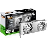 Placa de Vídeo Inno3D RTX 5070 Twin X2 OC WHITE NVIDIA GeForce, 12GB, GDDR7, 2542MHz, Blackwell, DLSS4 - N50702-12D7X-195064W