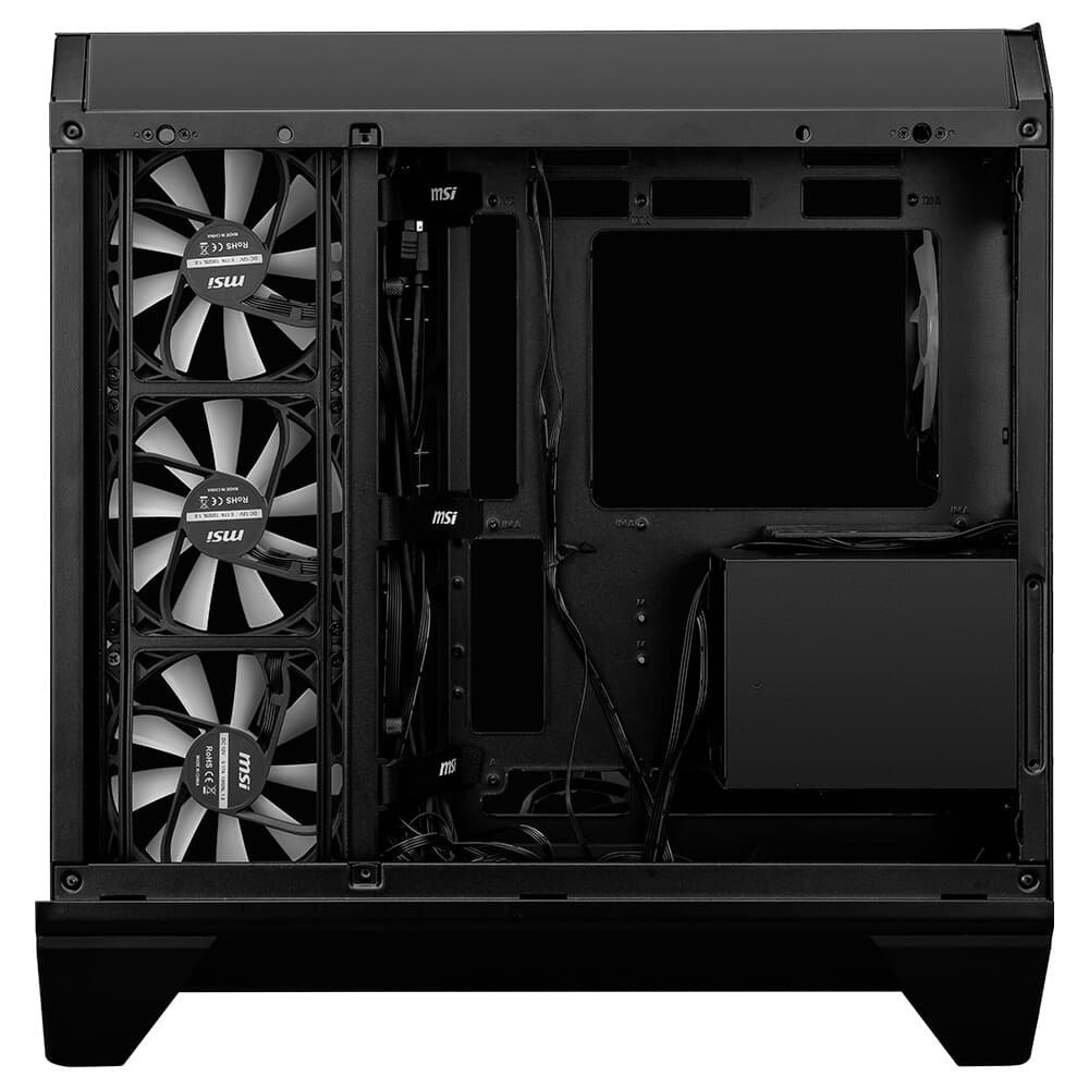 Gabinete Gamer MSI MAG Pano 120R PZ, Mid Tower, Vidro Panoramico, 4x FANs ARGB, ATX, Preto - PANO120RPZ