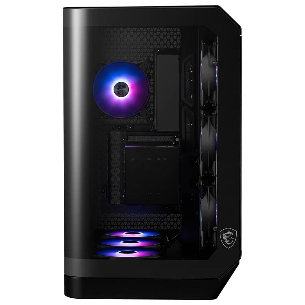 Gabinete Gamer MSI MAG Pano 120R PZ, Mid Tower, Vidro Panoramico, 4x FANs ARGB, ATX, Preto - PANO120RPZ