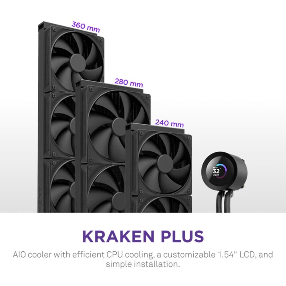 Water Cooler NZXT Kraken Plus 360 v2, | KaBuM!