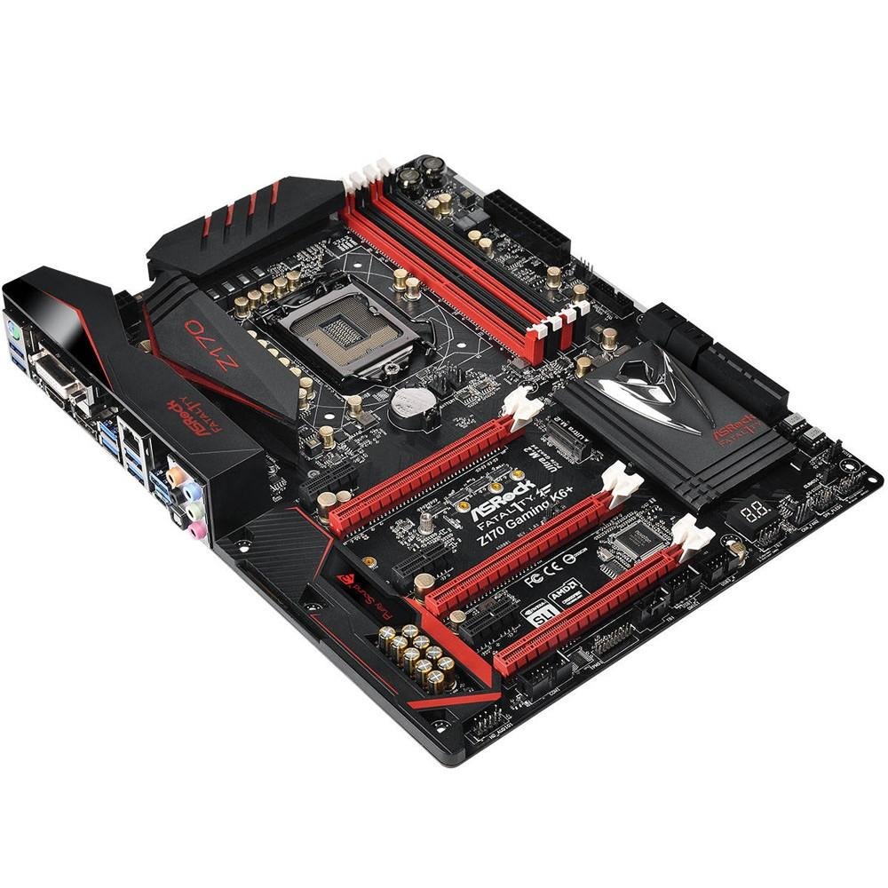 Placa-Mãe ASRock p/ Intel LGA 1151 ATX Fatal1ty Z170 Gaming K6+,  Ultra M.2, DVI-D, HDMI, USB 3.1 Box