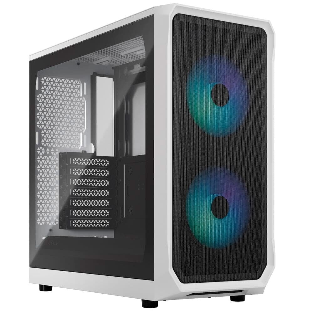 Gabinete Gamer Fractal Design Focus 2 RGB, Mid Tower, ATX, Lateral em Vidro, Branco - FD-C-FOC2A-04 Gabinete Gamer Fractal Design Focus 2 RGB, Mid Tower, ATX, Lateral em Vidro, Branco - FD-C-FOC2A-04