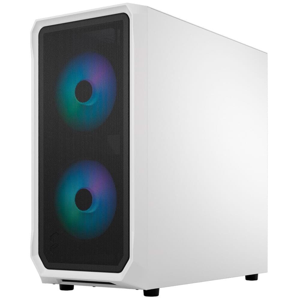 Gabinete Gamer Fractal Design Focus 2 RGB, Mid Tower, ATX, Lateral em Vidro, Branco - FD-C-FOC2A-04 Gabinete Gamer Fractal Design Focus 2 RGB, Mid Tower, ATX, Lateral em Vidro, Branco - FD-C-FOC2A-04