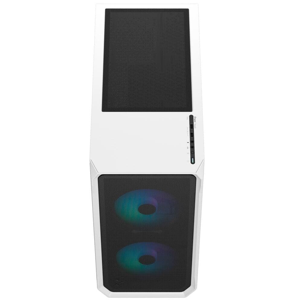 Gabinete Gamer Fractal Design Focus 2 RGB, Mid Tower, ATX, Lateral em Vidro, Branco - FD-C-FOC2A-04 Gabinete Gamer Fractal Design Focus 2 RGB, Mid Tower, ATX, Lateral em Vidro, Branco - FD-C-FOC2A-04