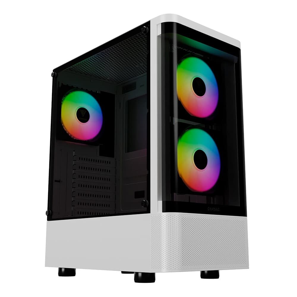 Gabinete Gamer Gamdias Talos E3 CG WH, Mid Tower, ARGB, ATX, Lateral em Vidro Temperado, Branco - TALOS E3 CG WH Gabinete Gamer Gamdias Talos E3 CG WH, Mid Tower, ARGB, ATX, Lateral em Vidro Temperado, Branco - TALOS E3 CG WH
