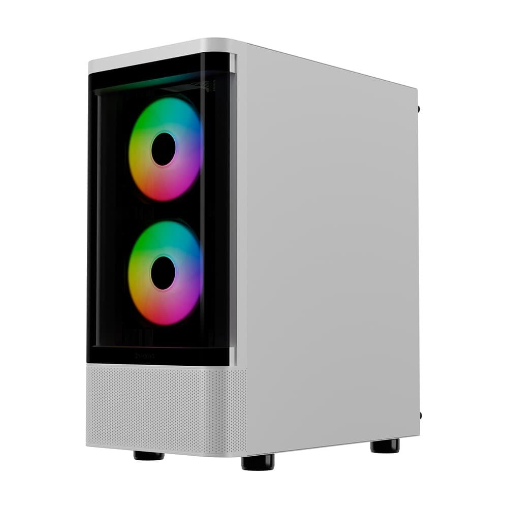 Gabinete Gamer Gamdias Talos E3 CG WH, Mid Tower, ARGB, ATX, Lateral em Vidro Temperado, Branco - TALOS E3 CG WH Gabinete Gamer Gamdias Talos E3 CG WH, Mid Tower, ARGB, ATX, Lateral em Vidro Temperado, Branco - TALOS E3 CG WH