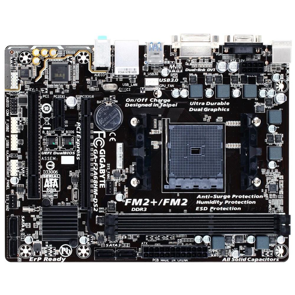 Placa-Mãe Gigabyte GA-F2A68HM-DS2, AMD FM2+, mATX, DDR3