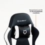 Cadeira Gamer Husky Storm 100, Até 120kg, Almofadas, Reclinável 135º,  PU, Preta E Branca - HCG100PTBR