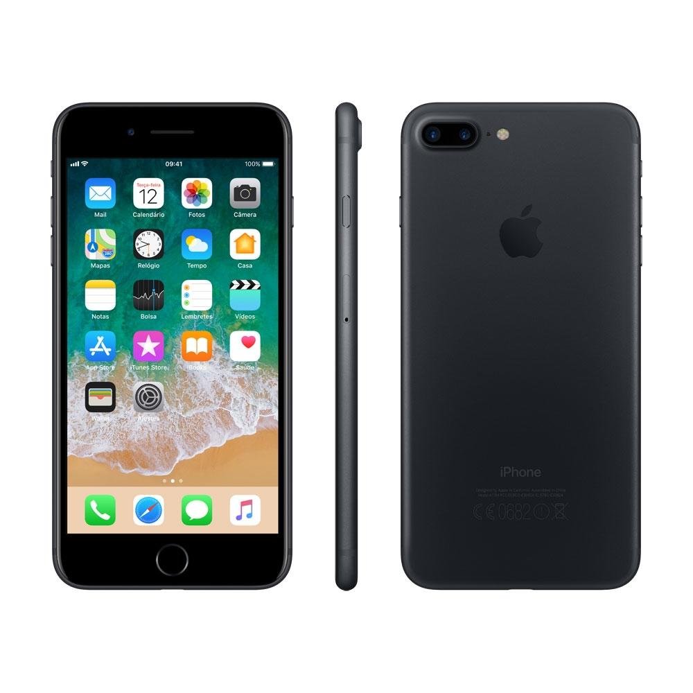 iPhone 7 Plus Preto Matte, 32GB - MNQM2 iPhone 7 Plus Preto Matte, 32GB - MNQM2