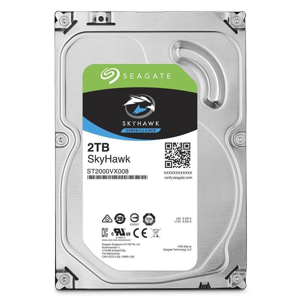 HD Surveillance Seagate SkyHawk, 2TB, 5400RPM, Cache 64MB, 3.5´, SATA - ST2000VX008 HD Surveillance Seagate SkyHawk, 2TB, 5400RPM, Cache 64MB, 3.5´, SATA - ST2000VX008