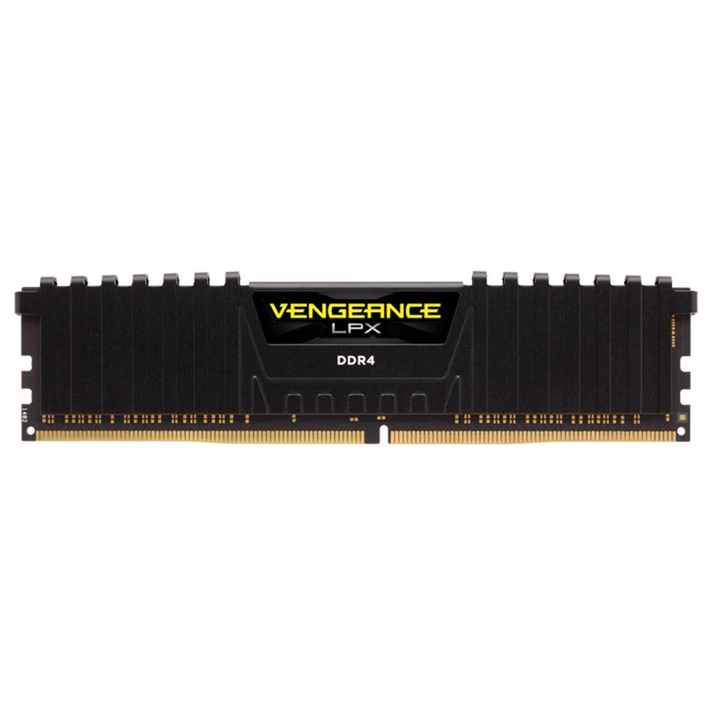 Memória RAM Corsair Vengeance LPX, 8GB, 2400MHz, DDR4, CL16, Preto - CMK8GX4M1A2400C16 Memória RAM Corsair Vengeance LPX, 8GB, 2400MHz, DDR4, CL16, Preto - CMK8GX4M1A2400C16