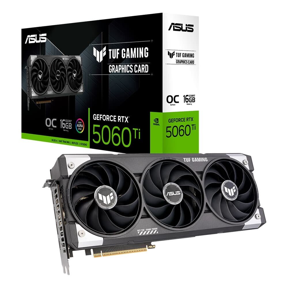 グラフィックボード・グラボ・ビデオカード GeForce RTX 5060Ti 16GB ASUS TUF Gaming Placa de Vídeo ASUS TUF RTX 5060 TI OC | KaBuM!