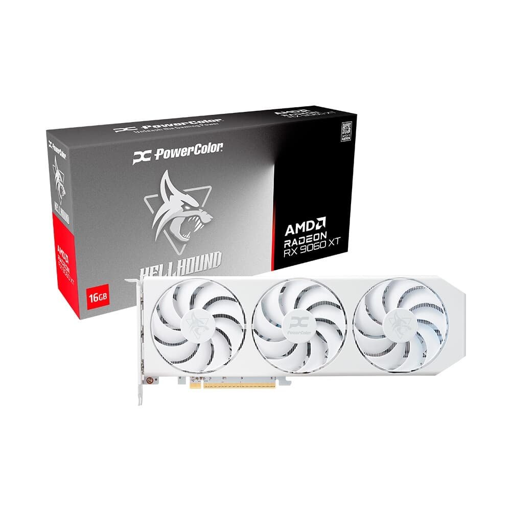 ほぼ新品 PowerColor Hellhound RX9060 XT 16GB Placa de Vídeo PowerColor White | KaBuM!
