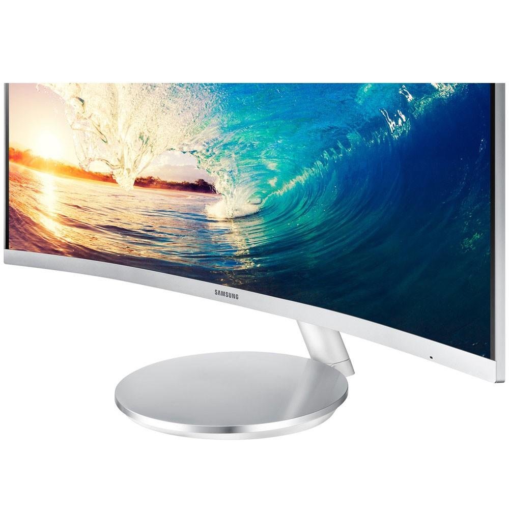 Monitor Samsung LED 27´ Widescreen Curvo, HDMI/VGA/Display Port, FreeSync, Som Integrado, Branco - LC27F591FDLXZD