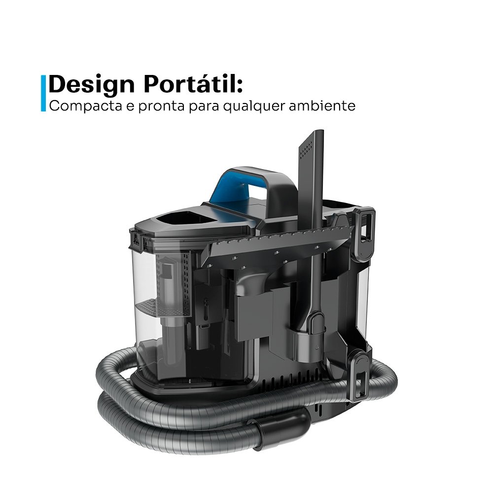 Extratora de Sujeira KABUM! smart Fiber Pro, Pulveriza, Esfrega e Extrai, Com Sistema de Autolimpeza, Sucção Forte 11KPa, 127V - KSEL010
