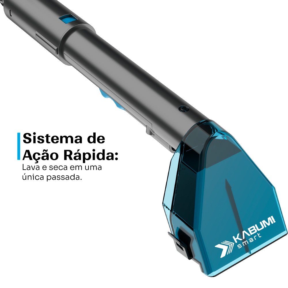 Extratora de Sujeira KABUM! smart Fiber Pro, Pulveriza, Esfrega e Extrai, Com Sistema de Autolimpeza, Sucção Forte 11KPa, 127V - KSEL010