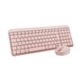 Kit Teclado e Mouse Sem Fio Logitech MK250 Compacto, Mouse Ambidestro, Bluetooth, ABNT2, Compatível PC e Mac, Rosa - 920-013518