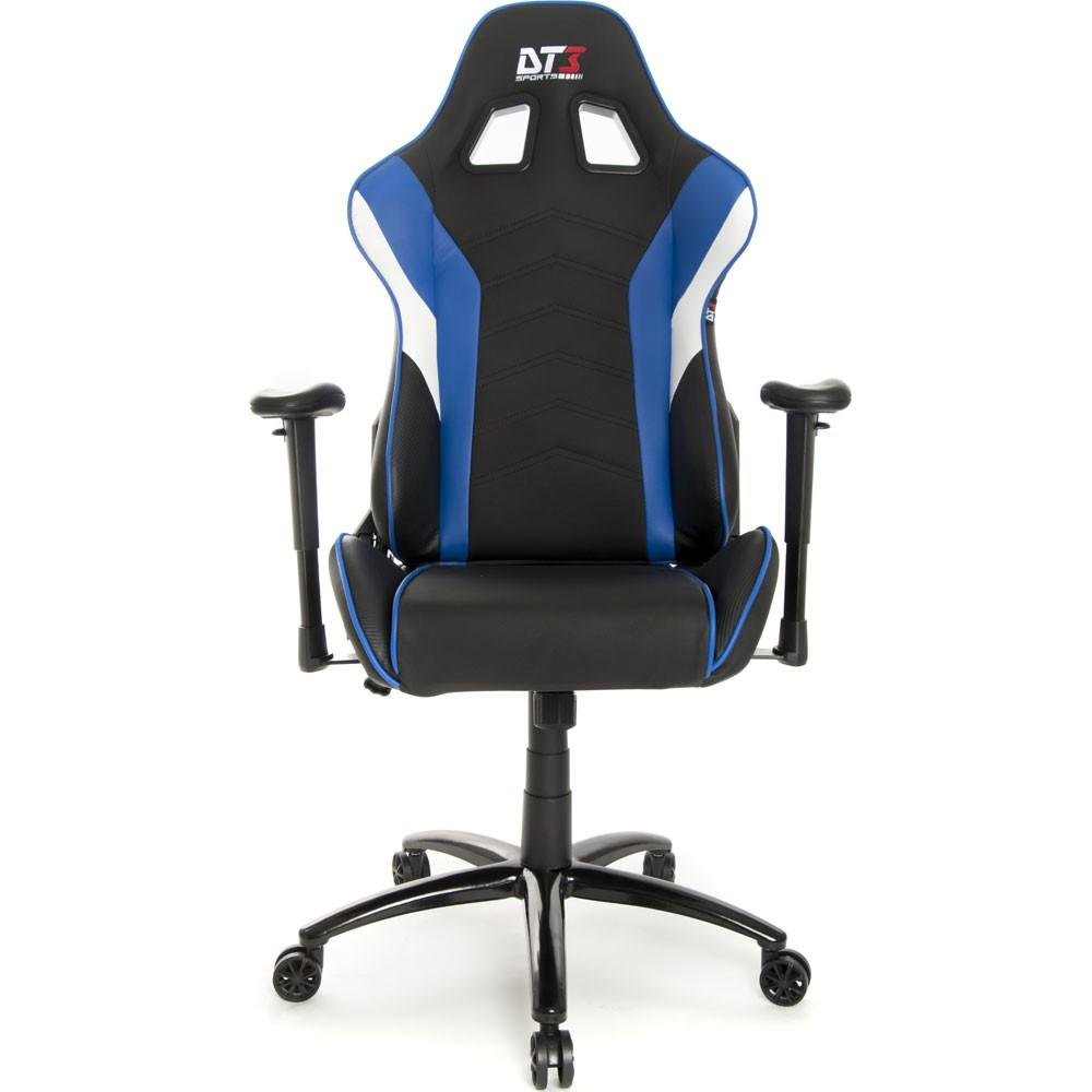 Cadeira Gamer DT3sports Elise, Até 150kg, com Almofadas, Reclinável, Preto e Azul - 10634-4
