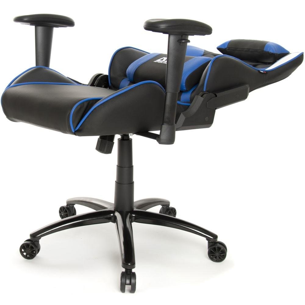 Cadeira Gamer DT3sports Elise, Até 150kg, com Almofadas, Reclinável, Preto e Azul - 10634-4