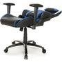 Cadeira Gamer DT3sports Elise, Até 150kg, com Almofadas, Reclinável, Preto e Azul - 10634-4