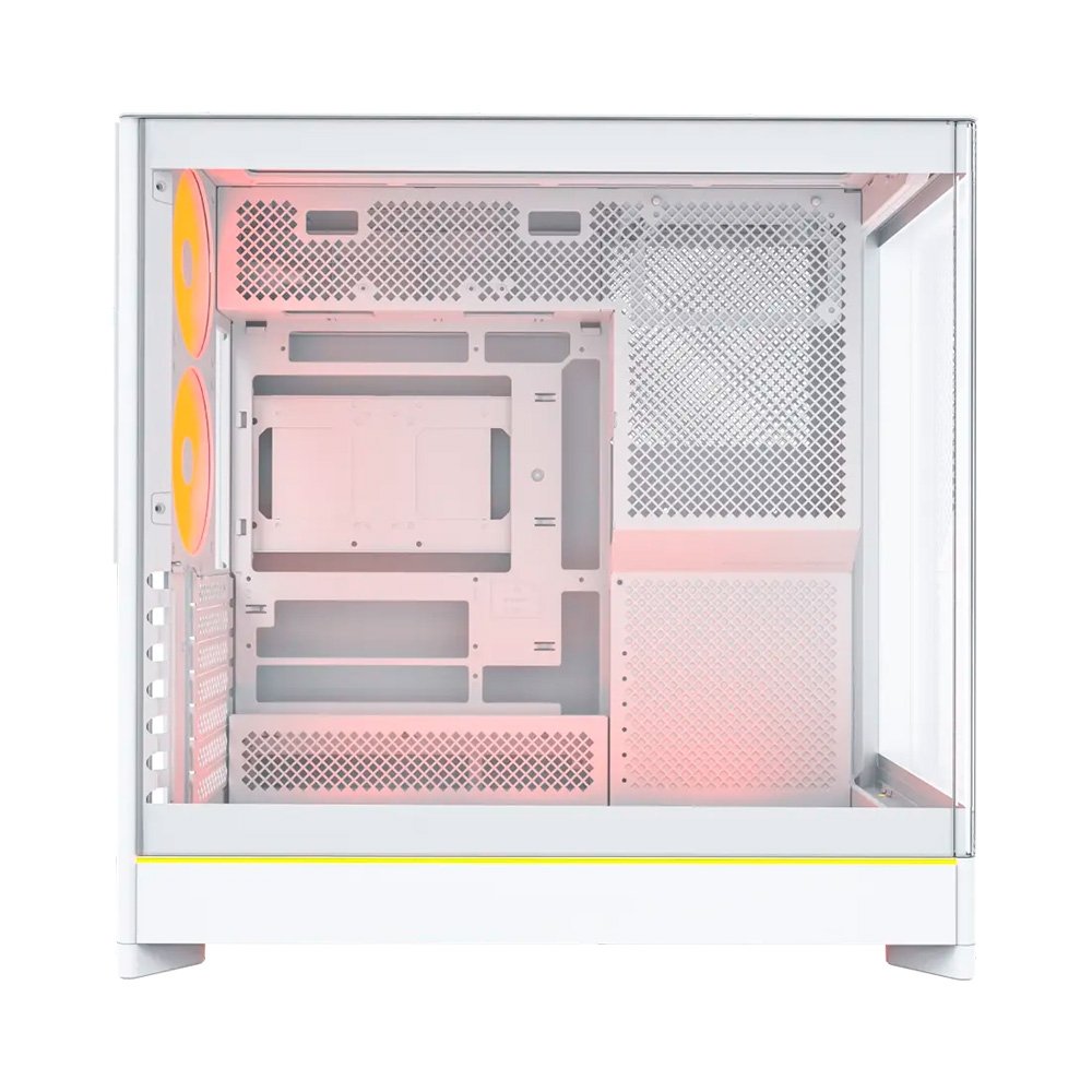 Gabinete Gamer Montech HS02 Pro, Mid-Tower, ATX, Vidro Temperado,5X Fans, Branco - HS02PROWH