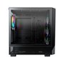 Gabinete Gamer Montech X5, Mid-Tower, Vidro Temperado, Com 4X Fans, Preto - X5BK