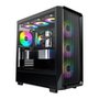 Gabinete Gamer Montech X5, Mid-Tower, Vidro Temperado, Com 4X Fans, Preto - X5BK