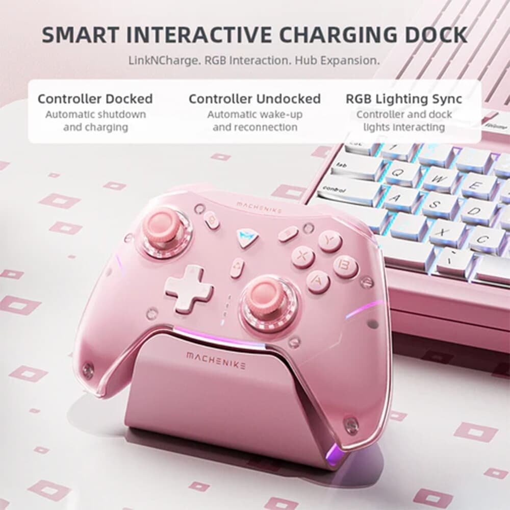 限定カラー・正規品Machenike G5 Pro Max ピンク エディション Controle Gamer Machenike G5 Pro Max, RGB | KaBuM!