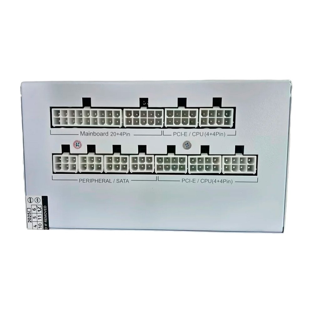 Fonte Duex Pulse Pro, 800W, 80 Plus Gold, Full Modular, PFC Ativo, Branco - DXFOPRO800WGW Fonte Duex Pulse Pro, 800W, 80 Plus Gold, Full Modular, PFC Ativo, Branco - DXFOPRO800WGW