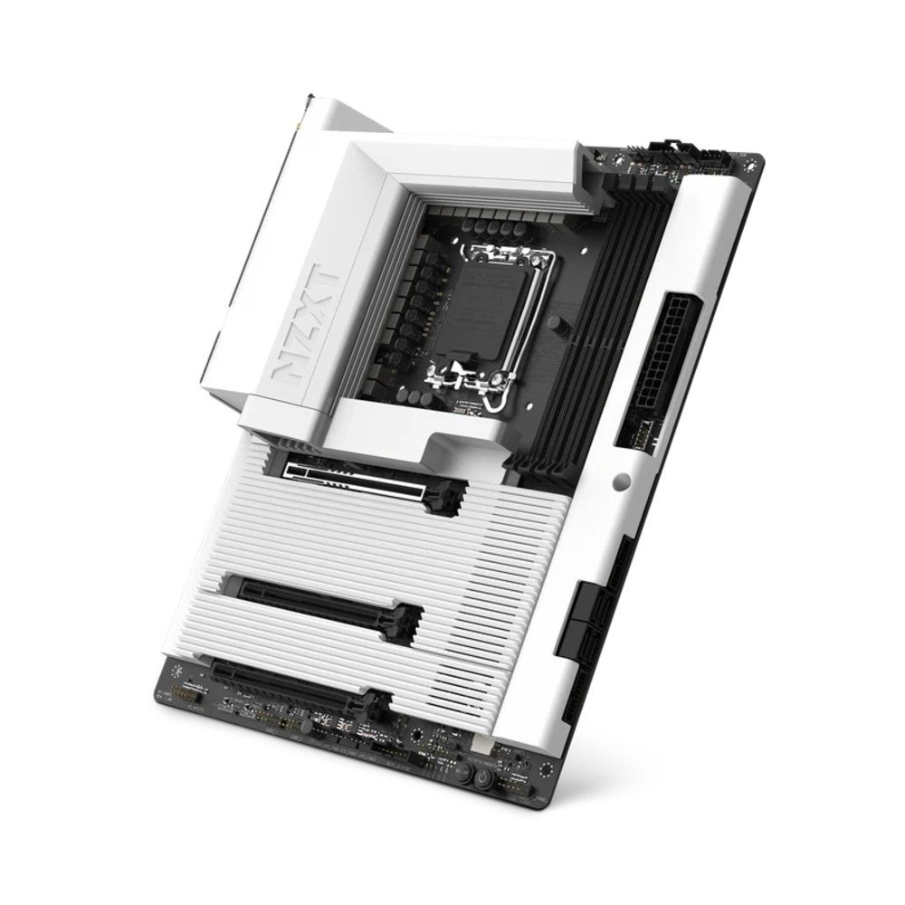 Placa Mãe Gaming NZXT N7 Z890, Intel Z890, LGA 1851, ATX, DDR5, com Wi-Fi e Cover, Branca - N7-Z89XT-W1