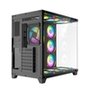 Gabinete Gamer Liketec Madness X, Mid Tower, ATX, Lateral e Frontal em Vidro Curvo, Sem Fans, Preto - LKT-MDX-25-BLK01