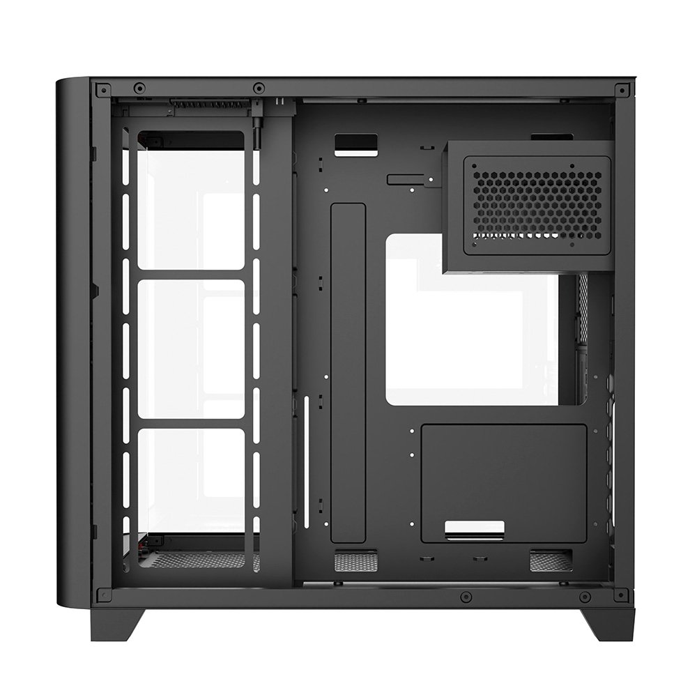 Gabinete Gamer Liketec Madness X, Mid Tower, ATX, Lateral e Frontal em Vidro Curvo, Sem Fans, Preto - LKT-MDX-25-BLK01 Gabinete Gamer Liketec Madness X, Mid Tower, ATX, Lateral e Frontal em Vidro Curvo, Sem Fans, Preto - LKT-MDX-25-BLK01