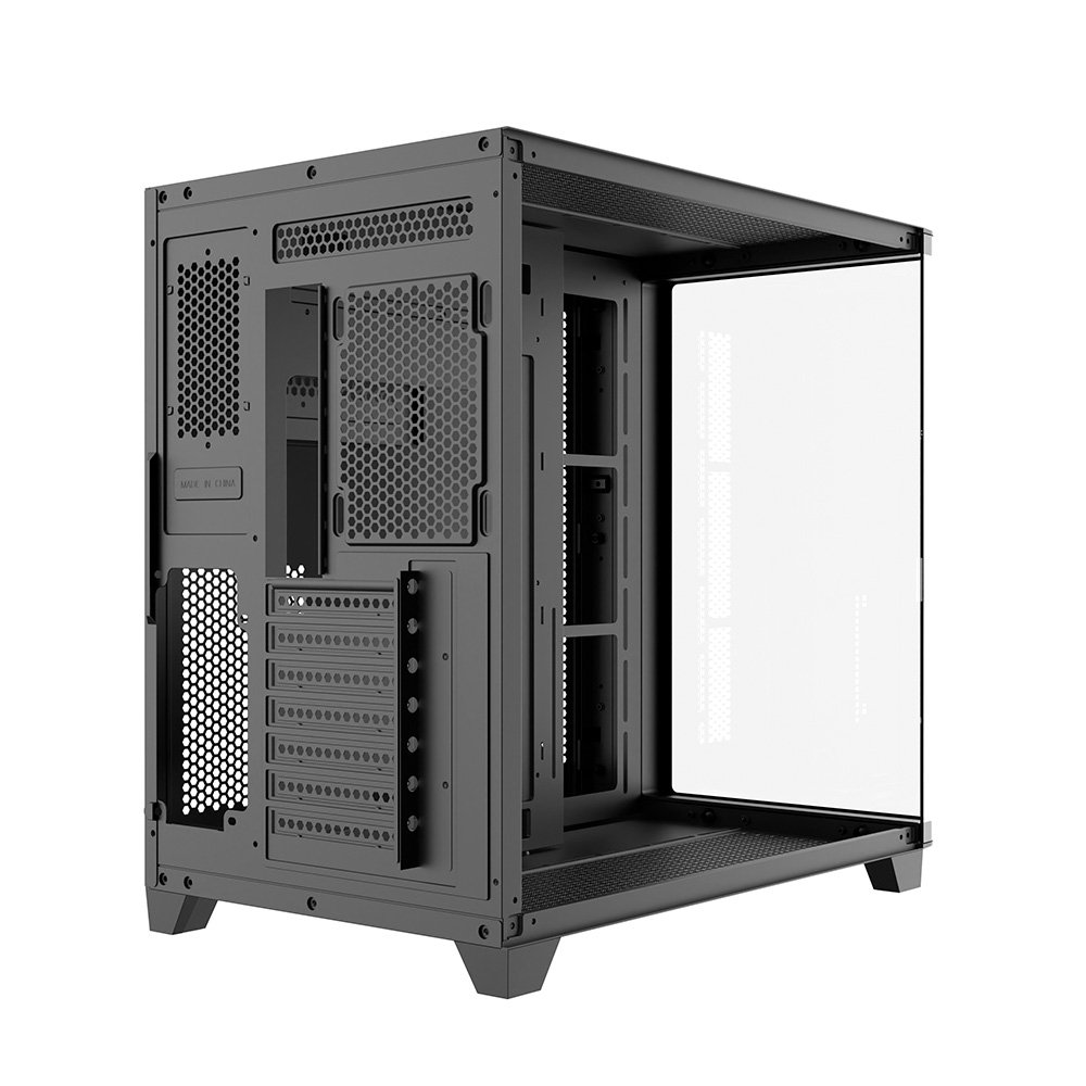 Gabinete Gamer Liketec Madness X, Mid Tower, ATX, Lateral e Frontal em Vidro Curvo, Sem Fans, Preto - LKT-MDX-25-BLK01 Gabinete Gamer Liketec Madness X, Mid Tower, ATX, Lateral e Frontal em Vidro Curvo, Sem Fans, Preto - LKT-MDX-25-BLK01