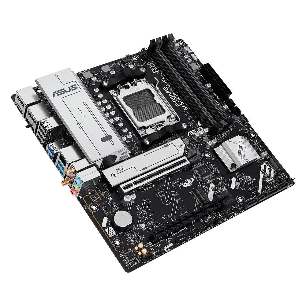 Placa Mãe ASUS PRIME B650EM-A WIFI, AMD AM5, mATX, DDR5, Wi-fi 6, Bluetooth, Preto - 90MB1LM0-M0EAY0