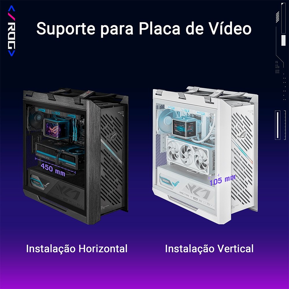 Gabinete ASUS ROG Strix Helios II White | KaBuM!