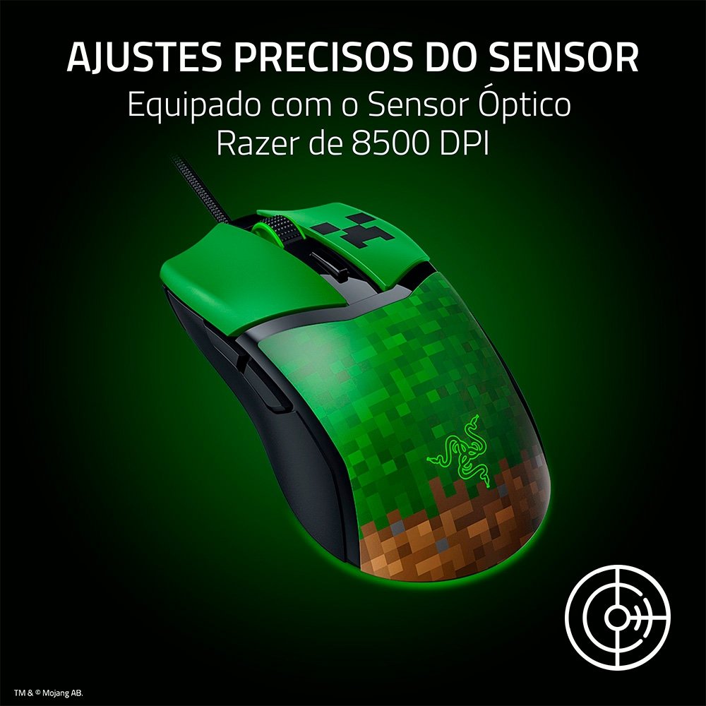 Mouse Gamer Razer Cobra Minecraft Edition Chroma